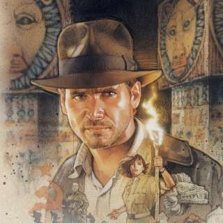 Poster do filme Indiana Jones, destacando o protagonista