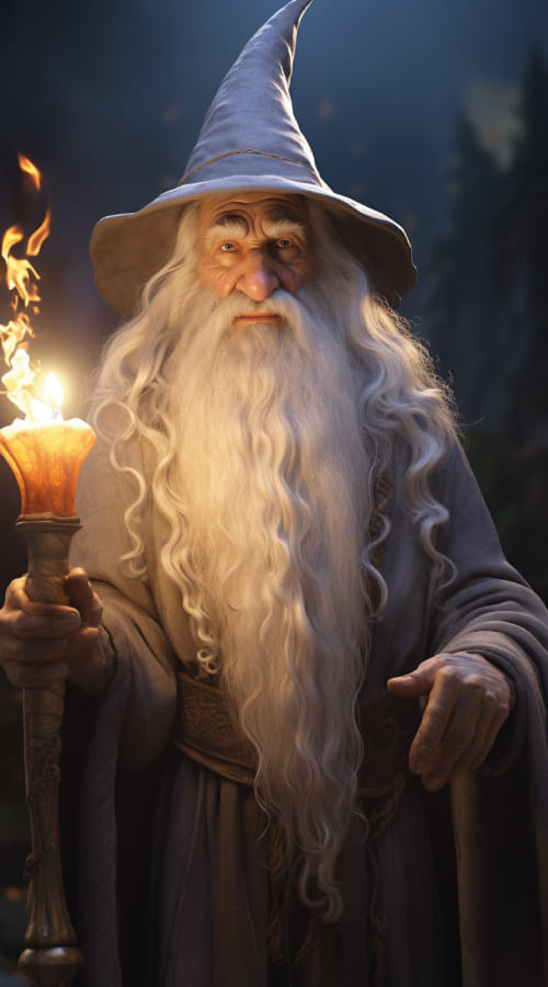 imagem de Gandalf, representando o arquétipo do mago